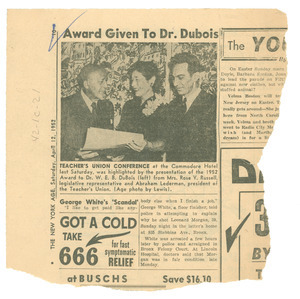 Award given to Dr. Du Bois