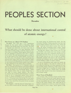 Peoples section for the United Nations