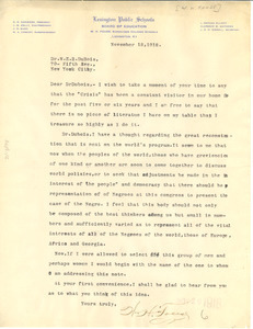 Letter from W. H. Fouse to W. E. B. Du Bois