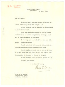 Letter from Anita Blaine to W. E. B. Du Bois