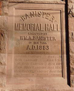 Merrick Public Library: dedication plaque on exterior