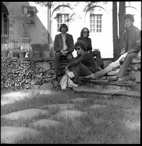 The Velvet Underground: shot of the band posed in a Cambridge garden