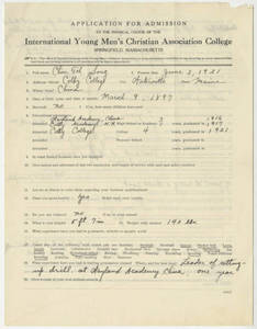 Application for Song Junfu (Chin Foh Song), 1921