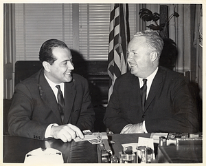 Mayor John F. Collins with unidentified man