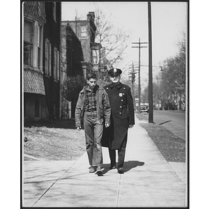 Boy and policeman