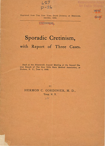 Sporadic cretinism, with a report of three cases