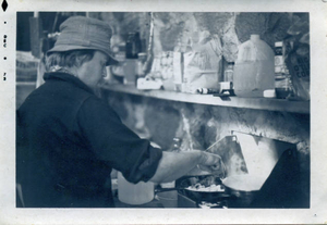 Dave Masch cooking at Penikese Island School