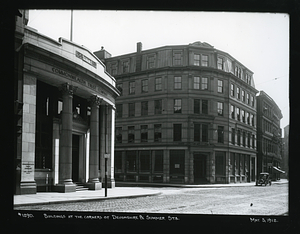 Buildings at the corners of Devonshire and Summer Streets