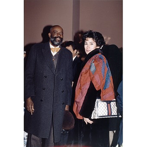 Two guests at the opening of the Villa Victoria Cultural Center.