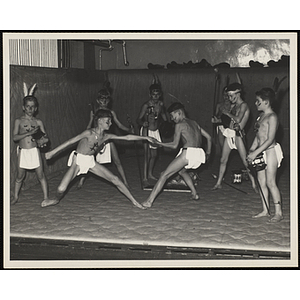 Two members of the Indians club playing a game