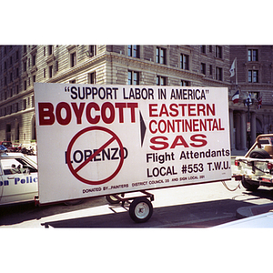 Airline boycott protest signs