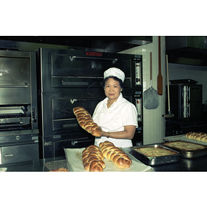 Baker at Andy's Garment Workers Food Service Graduation