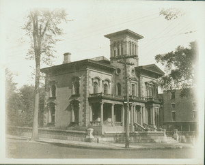 Exterior view of the Morse Libby House Victoria Mansion, Portland, Me., 1935