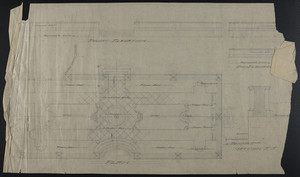 Sheet with Front Elevation, Plan, Section A-A and End Elevation, drawings for Francis H. Dewey, Worcester, Mass., undated