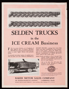 Selden Trucks in the ice cream business, Selden Truck Corporation, Rochester, New York