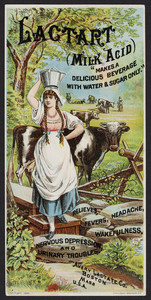 Trade card for Lactart Milk Acid, beverage, Avery Lactate Co., Boston, Mass., 1884