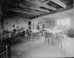 Interior view of the Browne House when used as a tea room, Watertown, Mass., Aug., 1924