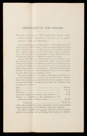 Officer salary, Compensation of Army Officers - Digital Commonwealth