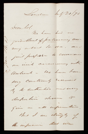 [John G.] Barnard to Thomas Lincoln Casey, July 21, 1870