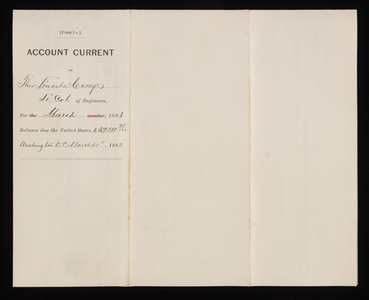 Accounts Current of Thos. Lincoln Casey - March 1883, March 31, 1883