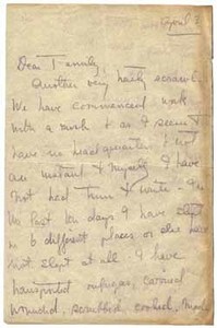 Letter from Eleanor "Nora" Saltonstall to her family, 3 April 1918