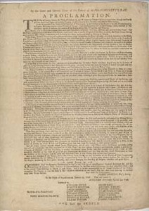 By the Great and General Court of the Colony of Massachusetts-Bay. A Proclamation ...