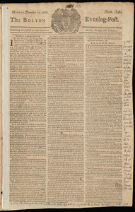 The Boston Evening-Post, 17 December 1770
