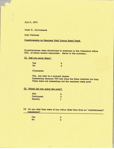 Memorandum from Judy Chilcote to Mark H. McCormack