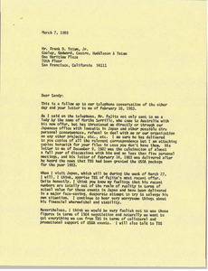 Letter from Mark H. McCormack to Frank D. Tatum