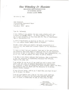 Letter from Don Wittenberg to Mark H. McCormack