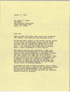 Letter from Mark H. McCormack to James M. Biggar
