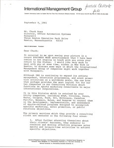 Letter from Mark H. McCormack to Chuck Ross