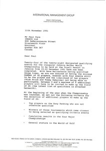 Letter from Mark H. McCormack to Paul Pare