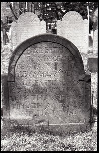 Gravestone of Elizabeth Bacon (1678), Ancient Burying Ground