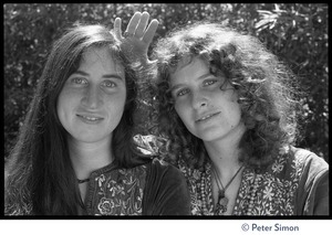 Dolma (left) and Usha (Cathy Brown): close-up portrait