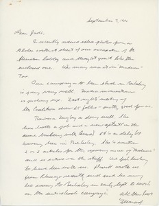 Letter from Leonard Roy Frank to Judi Chamberlin