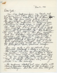 Letter from Carolyn Ellingson to Judi Chamberlin