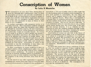 Conscription of women
