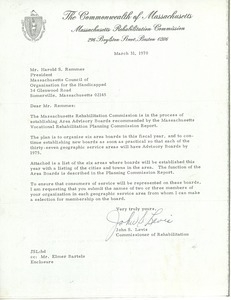 Letter from John Levis to Harold S. Remmes