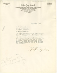 Letter from G. Bromley Oxnam to J. A. Somerville