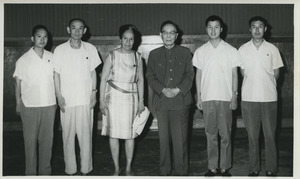 Shirley Graham Du Bois and Guo Moruo standing in group