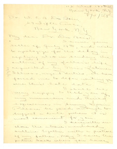Letter from Pearl Vincent to W. E. B. Du Bois