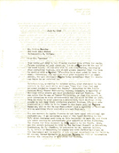 Letter from Hugh H. Smythe to Walton Manning