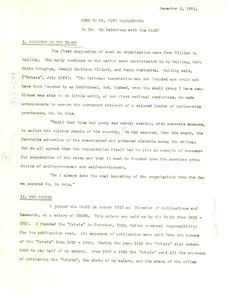 Memorandum from W. E. B. Du Bois to Vito Marcantonio