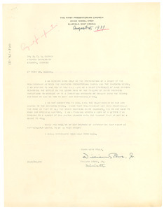Letter from William Crowe Jr. to W. E. B. Du Bois