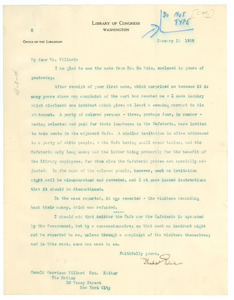 Letter from Herbert Putnam to Oswald Garrison Villard