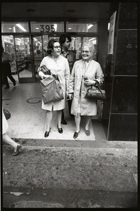 Vietnam Veterans Against the War demonstration 'Search and destroy': women watching demonstration on Washington Street