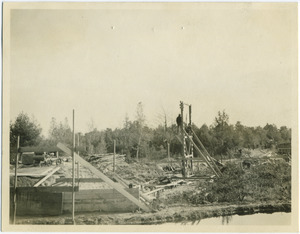 Construction of Dam #1, Harold Parker State Forest