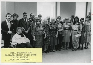 Bill Bechman and Barbara Knapp with volunteers