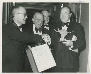 Bob Hope receiving communications award